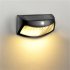 2v 200mah Solar Wall Light Outdoor Ip65 Waterproof Solar Lamp For Yard Patio Garden Pathway Porch Decor Black shell white light