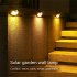 2v 200mah Solar Wall Light Outdoor Ip65 Waterproof Solar Lamp For Yard Patio Garden Pathway Porch Decor Black shell white light