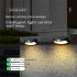 2v 200mah Solar Wall Light Outdoor Ip65 Waterproof Solar Lamp For Yard Patio Garden Pathway Porch Decor Black shell white light