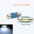 2x Double point 3014 16SMD Car Interior Light Reading Decoding Lamp 31mm White light
