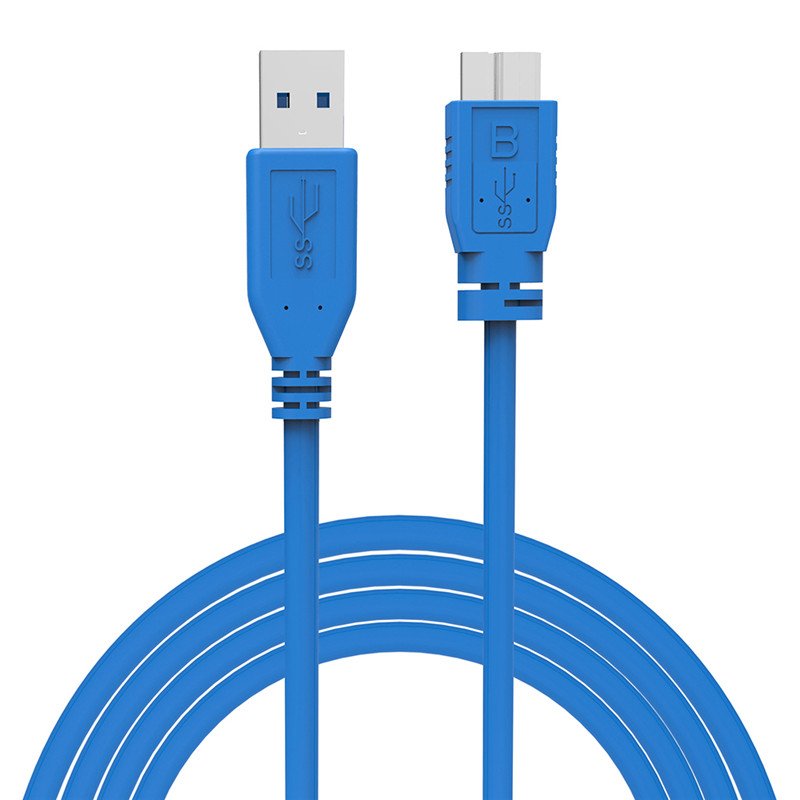 3.0 Speed Accelerator Type A Micro B USB3.0 Data Sync Cable for HDD Hard Drive Samsung S5 Note3 blue