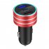 3 1A Dual USB Type C Car Charger Fast Charging with LED Display Universal Mobile Phone Tablet  red