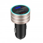 3.1A Dual USB Vehicle Charger TYPE-C Charge Interface Fast Car Charger Gold