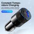 3 1A USB PD Car Charger 1 To 2 Threaded Plug Mini Portable Multi Functional Type C Charger For Mobile Phones black