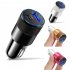 3 1A USB PD Car Charger 1 To 2 Threaded Plug Mini Portable Multi Functional Type C Charger For Mobile Phones black