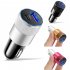 3 1A USB PD Car Charger 1 To 2 Threaded Plug Mini Portable Multi Functional Type C Charger For Mobile Phones white rose red