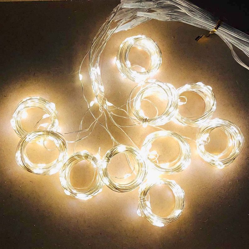3*2 Meters Curtain Lights 8 mode USB Remote Control Copper Wire Decorative Curtain Lights Fairy Lights LED Lights String Warm White