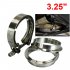 3 25Inches SUS 304 Stainless Steel Exhaust V Band Clamp Kit V Band Vband Male Female Design