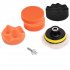 3 4 5in Car Polisher Pads  Sponge Polishing Buffer Pad Set with M10 Drill Adapter and Sucker   7pcs