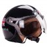 3 4 Helmet Motorcycle Scooter Helmet 3 4 Open Face Halmet Motocross Vintage Helmet Matte black One size 56 60cm