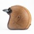3 4 Open Face Motorcycle Helmets Breathable Sun Visor Adjustable Strap Retro Vintage Helmet Black Braided  Brim  M
