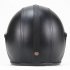 3 4 Open Face Motorcycle Helmets Breathable Sun Visor Adjustable Strap Retro Vintage Helmet Black Braided  Brim  M