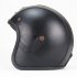 3 4 Open Face Motorcycle Helmets Breathable Sun Visor Adjustable Strap Retro Vintage Helmet Black Braided  Brim  M