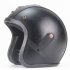 3 4 Open Face Motorcycle Helmets Breathable Sun Visor Adjustable Strap Retro Vintage Helmet Black Braided  Brim  M