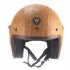 3 4 Open Face Motorcycle Helmets Breathable Sun Visor Adjustable Strap Retro Vintage Helmet Black Braided  Brim  M