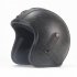 3 4 Open Face Motorcycle Helmets Breathable Sun Visor Adjustable Strap Retro Vintage Helmet Black Braided  Brim  M