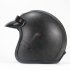 3 4 Open Face Motorcycle Helmets Breathable Sun Visor Adjustable Strap Retro Vintage Helmet Black Braided  Brim  M