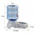 3 5L Automatic Pet Feeder with Transparent Barrel   Marble Base Water Fountain Food Water Dispenser