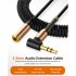 3 5mm Audio Cable Male to Female AUX Extension Wire Elbow Spring Retractable Audio Speaker Telescopic Cable HIFI Sound Quality black