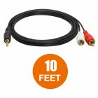 3 5mm Audio to 2 RCA Cable 1 8  Stereo Male to 2 RCA Male Y Splitter Wire