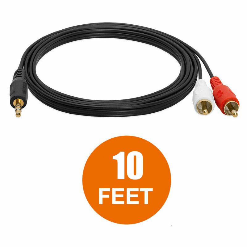 3.5mm Audio to 2 RCA Cable 1/8