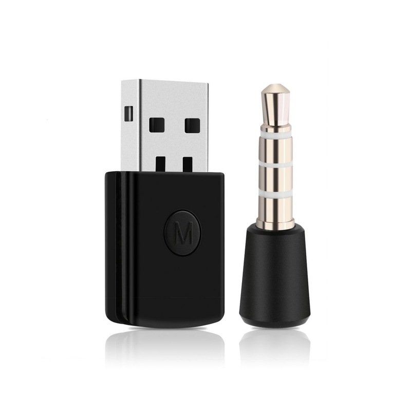 3.5mm Bluetooth 4.0 + EDR USB Bluetooth Dongle USB Adapter for PS4 Stable Performance for Bluetooth Headsets black