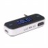 3 5mm Car Music Audio Fm Transmitter Car Kit Lcd Display Mini Wireless Transmitter Compatible For Android Iphone black