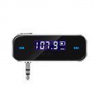 3.5mm Car Music Audio Fm Transmitter Car Kit Lcd Display Mini Wireless Transmitter Compatible For Android Iphone black
