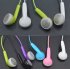 3 5mm Computer Earphone Crystal Cable MP3 Earphone Earbud for Universal Smart Phone white