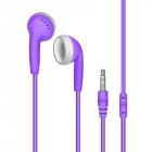 3 5mm Computer Earphone Crystal Cable MP3 Earphone Earbud for Universal Smart Phone purple