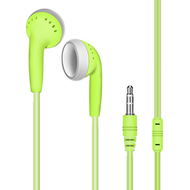 3.5mm Computer Earphone Crystal Cable MP3 Earphone Earbud for Universal Smart Phone green