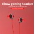 3 5mm Earphone 90 Degrees Elbow Plug in Volume Wire Control Gaming Headset In ear Subwoofer Music Earbuds black