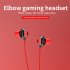 3 5mm Earphone 90 Degrees Elbow Plug in Volume Wire Control Gaming Headset In ear Subwoofer Music Earbuds White