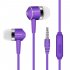 3 5mm Earphone In ear Stereo 1 2m Wired Headset with Mic Compatibility Smartphones  Pink