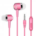 3 5mm Earphone In ear Stereo 1 2m Wired Headset with Mic Compatibility Smartphones  Pink