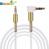 3 5mm Jack Audio Cable TPE Male to Male 90   Aux Cable 1m 3 28 inch white