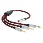 3.5mm Jack Audio Distributor Cable Adapter 1 Female to 3 Male Aux Extension Cord for Telephone Headset Speakers red