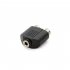 3 5mm Jack Female to 2 RCA Female Plated Audio Converter Adapter for Speaker Amplifier black