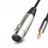 3 5mm Jack To XLR Cable 1 5m Male To Female Professional Audio Cable For Mixer Microphone Speaker Computer Phone black