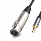 3.5mm Jack To XLR Cable 1.5m Male To Female Professional Audio Cable For Mixer Microphone Speaker Computer Phone black