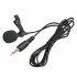 3 5mm Lavalier Microphone Vocal Stand Clip Tie Audio Video Lapel Microphone 3 meters elbow