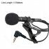 3 5mm Lavalier Microphone Vocal Stand Clip Tie Audio Video Lapel Microphone 3 meters elbow