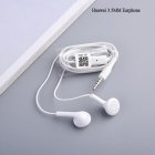 3.5mm Lossless Low-latency Wired  Headset Noise Cancelling Sports In-ear Earbuds Headphones With Mic Compatible For Huawei Y6 White