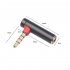 3 5mm Male To Female Audio Converter Adapter Connector L Type Stereo Earphone Microphone Jack Plug Black