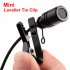 3 5mm Mini Lavalier Microphone Tie Clip Smartphone Recording Mic Clip on High sensitivity For Speaking Singing Speech