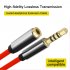 3 5mm Speaker Phone Headphone Extension Cable Aluminum Alloy Audio Cable Male To Female Connection Extension Cable black 1 meter