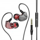 3.5mm Sports Earphones In-ear Wired Gaming Earbuds Stereo Music Headphone For Computer Phones Tablets Gun Color (3.5mm)