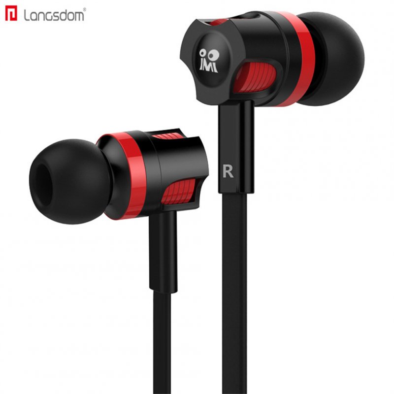 3.5mm Stereo Gaming Headset Volume Control Noise Canceling Sport Headphones Compatible For Langsdom Jm26 black