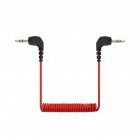 3.5mm TRS To TRS Audio Adapter Cable Compatible For Rode Wireless Go2 Microphone Sc2 Mobile Phone Camera red+black