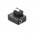 3 5mm   USB C Audio Adapter ABS Black Microphone Converter for DJI OSMO Action black